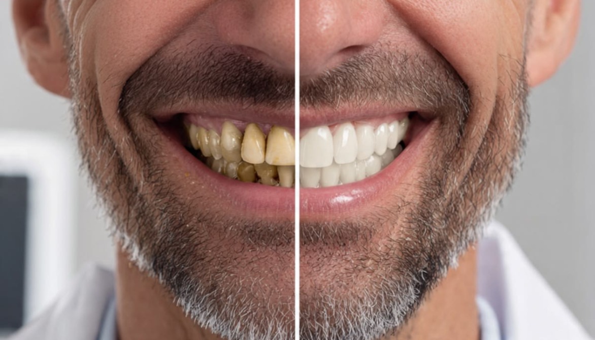 Brown stains on teeth treatment in Turkey